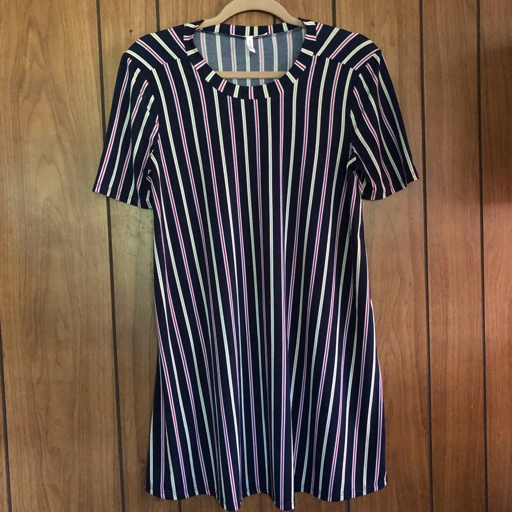 Bcbg Bcbgeneration Colorful Vertical Stripe Dress - image 1